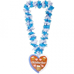 Hawaii Krans Blauw/Wit Oktoberfest Lebkuchen