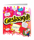 Cartoon Wenskaart - Geslaagd