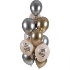 Ballonnen Set let's Party White Tie - 12stk